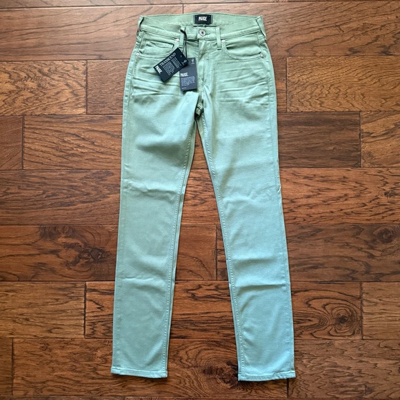 PAIGE Men's Size 28 Quiet Sea Green Transcend Lennox Slim Leg Jean - Picture 2 of 10